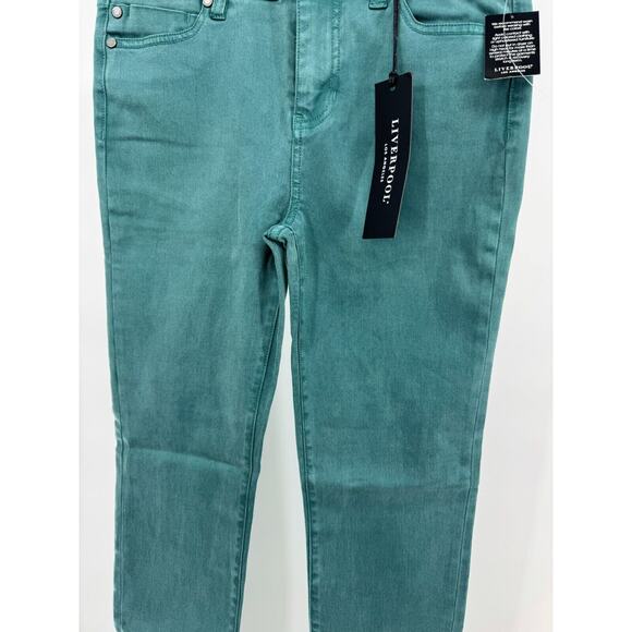 Liverpool Jeans Pants - Liverpool Jeans Womens Pants Evergreen 2/26P High Rise Stretch Ankle Skinny